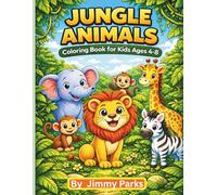 Jungle Animals Coloring Book for Kids Ages 4-8