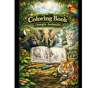 Jungle Animals Coloring Book for Teens & Young Adults: Majestic Wildlife Designs from Forests, Mountains, Deserts & Snowy Landscapes | Detailed Stress Relief Coloring Pages for Ages 10-20