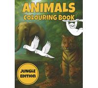 Jungle Animals Colouring Book: 50 Jungle Wildlife Illustrations for Kids