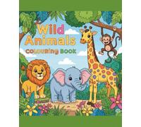 jungle animals: colouring book for kids ages 3 to 6