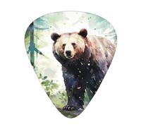 Jungle Bear - Púas de guitarra en tamaños finos, medianos y gruesos, juego de 12 piezas, adecuadas para guitarra eléctrica y varios instrumentos