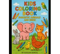 Jungle book: Domestic Animals and Birds Coloring Book for Kids Ages 3-6