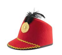 Jungle Cos Guard Hat Drum High Top Cap Adulto Esquí, rojo, Talla única