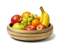 Jungle Culture Frutero grande de bambú de 30 cm, cuenco de madera natural para servir ensaladas, artículos para el hogar sostenibles, encimera de cocina o mesa de comedor, ensaladera hecha a mano