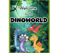 Jungle Dinoworld themed Coloring Book in Illustrative Style: Kids coloring book