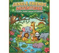 JUNGLE FRIENDS ADVENTURES:A COLORFUL JOURNEY THROUGH THE RAINFOREST: Fun and Easy Animal Coloring Pages with Animal Sounds | Learn Roars, Moo, Meow, ... Toddlers, Preschoolers, and Early Learners