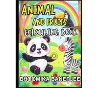 Jungle Friends and Sweet Fruits Coloring Book for kids Ages 3+: Fun, Easy Colouring Simple and Big Animals with Bonus Puzzles for toddlers and kids (Monkey and the Crocodile)