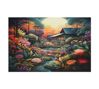 Jungle Hut Puzzle Games for Adults Y Niños - for Creativity And Mindfulness - Challenging Jigsaw Puzzles 1000 Piezas for Family (75 × 50 cm)