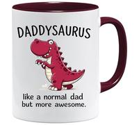 Jungle Mug | Daddysaurus Like A Normal Dad But More Awesome | Regalos divertidos para hombres | de hija o hijo | Regalos de cumpleaños para hombres | Taza de café | Regalo de abuelo