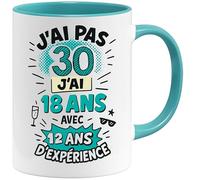 Jungle Mug | Divertida taza de cumpleaños con texto en inglés para hombres y mujeres | Soy 18 con experiencia | Divertida taza de café vintage 20 - 100 | Idea de regalo de cumpleaños (30)