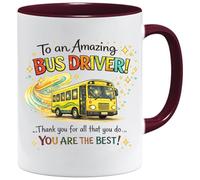 Jungle Mug Regalo de agradecimiento, increíble diseño de conductor de autobús, bonita taza de café de agradecimiento, regalos para mujeres, personal de transporte escolar, apoyo del equipo de aula y