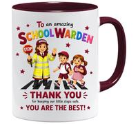 Jungle Mug Regalo de agradecimiento, increíble diseño de guardián escolar, mantiene a las pequeñas estrellas seguras, bonitos regalos para mujeres, agradecimiento al profesor, idea del personal de