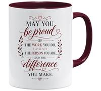 Jungle Mug Regalos de agradecimiento para mujeres, diseño Be Proud of The Difference You Make | Regalo de cumpleaños para mejor amiga, bonita taza de té o taza de café, recuerdo de agradecimiento
