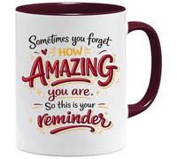 Jungle Mug Regalos de amistad para mujeres, taza de café con texto en inglés "How Amazing You are Reminder", taza de té motivacional para amigas, regalo de agradecimiento, regalo de cumpleaños, bonita