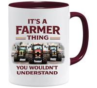 Jungle Mug Regalos divertidos para hombres | Taza de tractor It's A Farmer Thing | Día del Padre, regalo de abuelo, idea de cumpleaños para hombre, regalos para hombres, 30, 40, 50, 60, 70, 80