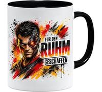 Jungle Mug | Taza con texto en alemán "Für Den Glor" Kreaffnen Cyborg Design | Geschenke für Männer | Vatertag und Geburtstag Papa | Opa Bruder Onkel Präsent | Für Kaffee oder Tee