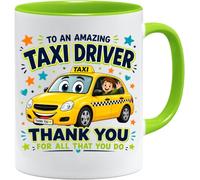 Jungle Mug Taza de agradecimiento para taxista, regalo de agradecimiento al conductor de carrera escolar, regalo de agradecimiento de fin de curso, regalo de despedida para taxista, taza de café de