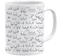 Jungle Mug Taza divertida con tetas y pene, regalos divertidos para hombres, taza divertida para oficina, taza pervertida con texto en alemán