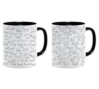 Jungle Mug Taza Grosera Divertida | Regalo de Broma para Colegas o Amigos | Humor Ofensivo para Hombres y Mujeres | Pecho y Pene Dúo (Negro)