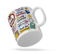 Jungle Mug Taza personalizada de secretaria escolar, regalo de agradecimiento para la oficina escolar con nombre personalizado, regalo de agradecimiento al final de período, regalo de despedida, taza