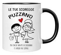 Jungle Mug Tazas para marido y esposa, sus pedos apestan, tazas novio, idea de regalo para fiestas de cumpleaños, regalos de Navidad originales tazas (negro)