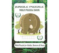 Jungle Puzzle Book: Crossword Puzzles with Easy to Read Print about Jungle, Camping, Wildlife, Outdoor and More I 6X9 inches, 120 pages I 50+ puzzles ... Gift for Vacation, Holidays and Relaxation