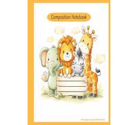 Jungle Safari Composition Book: Wild Animal Themed Notebook for Kids | 6x9 Hardcover | 100 Wide Ruled Pages | School Writing Journal