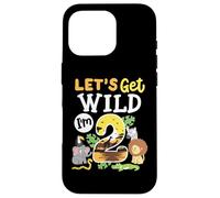 Jungle Safari Let's Get Wild 2nd Birthday Zoo Niño de 2 años Carcasa para iPhone 16 Pro