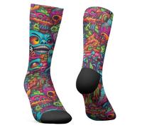 Jungle Socks Calcetines Deportivos Divertidos para CrossTraining, Ciclismo, Running, Fitness, Gimnasio para Hombres y Mujeres. Diseñado en Europa. 39-42 EU.