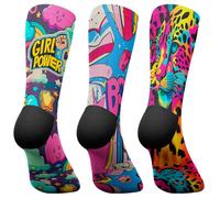 Jungle Socks, Pack de 3 Calcetines Deportivos Divertidos para Crossfit, Gimnasio, Ciclismo, Running, Pádel, Halterofilia, Trekking. Cómodos, Resistentes y Sin Costuras. Diseñado en Europa.