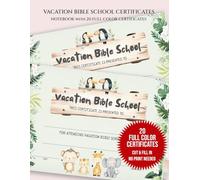 Jungle Themed Vacation Bible School Certificates of Participation: Notebook with 20 Ready to Fill-in VBS Certificates of Completion with Jungle Animals and Foliage