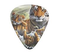 Jungle Tigers Cub* Paquete de 12 púas para guitarra, sensación cómoda, bordes suaves, abrasión, adecuado para guitarra, ukelele, etc.