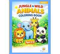 Jungle & Wild Animals Coloring Book for Toddlers: Big and Easy Designs for Kids Ages 2-5 | Simple Bold Safari and Zoo Animal Pages for Stress-Free Coloring (BrightNest Animals Coloring Book Series)