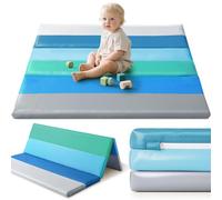 JungleDove Colchoneta de Espuma para Bebé: 121x121 cm Alfombrilla de Juego Impermeable de Cuero PU para Niños - Alfombrillas de Juego para Bebés para el Suelo (Moderno)