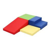 JungleDove Foam Climbing Blocks for Toddlers: 4 PCS PU Leather Freely-Assembled Kids Climbing Structure Toy Indoor (Assorted)