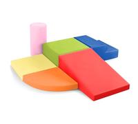 JungleDove Juego de 6 Bloques de Espuma para Niños: Cuero PU Bloques Psicomotricidad Infantil - Set de Cilindro para Interior Infantil Juego de Trepar y Gatear Regalo para Bebés