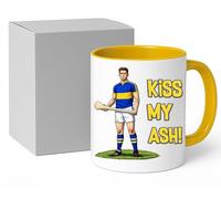 JungleMug - Taza divertida de Tipprary Hurling | Kiss My Ash Novedosa taza de café | Regalo deportivo irlandés para él | Taza humorística | Regalo de cumpleaños | Papá Noel secreto