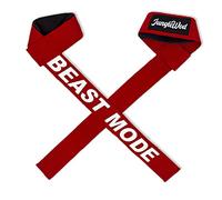 JungleWod Straps de Levantamiento de Pesas - Correas de Levantamiento para Mejorar tu Agarre en Halterofilia, Powerlifting, Gimnasio, Crossfit. Soporte Acolchado y Diseño Beast Mode.