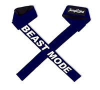 JungleWod Straps de Levantamiento de Pesas - Correas de Levantamiento para Mejorar tu Agarre en Halterofilia, Powerlifting, Gimnasio, Crossfit. Soporte Acolchado y Diseño Beast Mode.