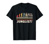 Junglist Evolution - Tocadiscos de producción Musical para batería y bajo Camiseta