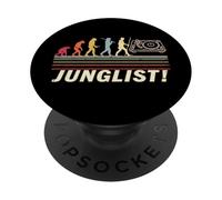 Junglist Evolution - Tocadiscos de producción Musical para batería y bajo PopSockets PopGrip Adhesivo