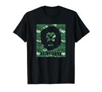 Junglist Lion Camo Jungle Music D&B Camiseta gráfica económica, Hombre, Negro, S