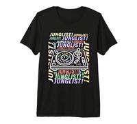Junglist Música Tambor Y Bajo Tocadiscos Jungle Music Junglist Camiseta Premium