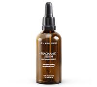 JUNGLÜCK Suero de niacinamida: reduce visiblemente los poros dilatados | Sérum facial de alta dosis con 10% de niacinamida contra granos, puntos negros y rojeces, para una piel clara