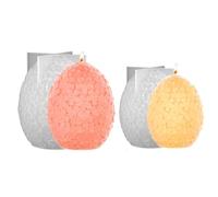 Junhui 2PCS Moldes de Silicona para Pascua, 3D Flor Molde Silicona Huevo de Gallina, Moldes de Fundición de Velas para Chocolate, Pasteles, Velas Perfumadas, Jabones, Regalos de Pascua