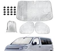 Junhui Parasol para Parabrisas Delantero de Coche Compatible con Citroen Jumpy 2016-2025, Juego de Parasol Térmico Interno para Opel Vivaro 2019-2025, Cabina del Conductor para Fiat Scudo 2022-2025
