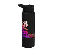 Junio 1975 Año 1975 Retro 1975 Vintage Edición Limitada 1975 Stainless Steel Insulated Water Bottle
