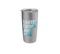 Junio 1989 Año 1989 Retro 1989 Vintage Edición Limitada Vaso térmico de acero inoxidable de doble pared