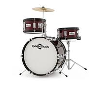 Junior 3 Piece Drum Kit by Gear4music Wine Red