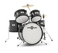 Junior 5 Piece Drum Kit by Gear4music Black